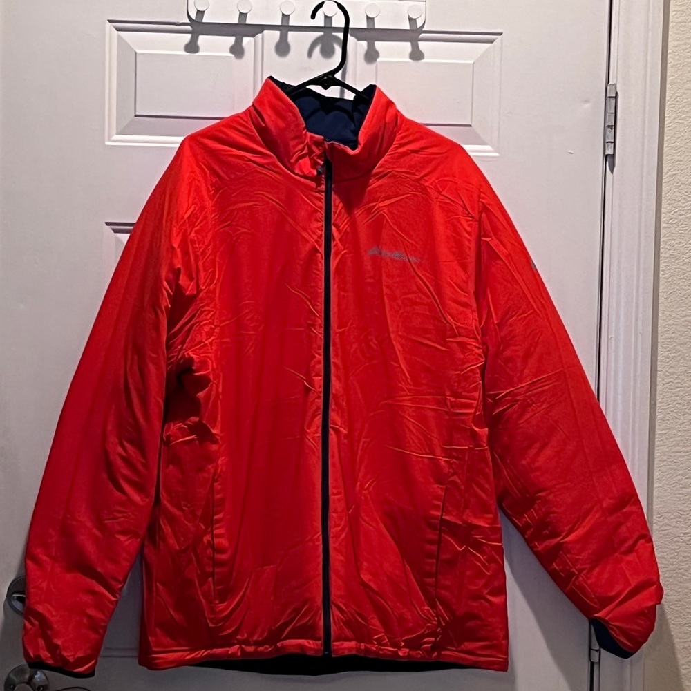 Eddie Bauer XXL winter jacket,reversible blue/red almost like New! - Picture 2 of 6